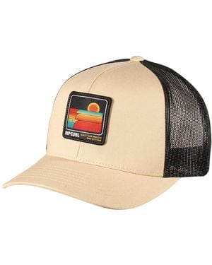 Rip Curl Custom Curve Trucker Cap One Size Beige - Black
