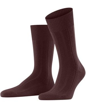 FALKE Lhasa Rib M So Wool Cashmere Plain Socks - Red
