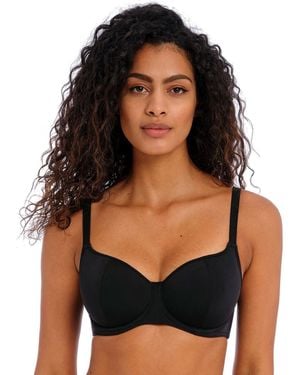 Freya Jewel Cove Sweetheart Underwire Bikini Top Plain Black