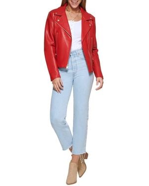 Levi's Vegan Leather 538 Moto Jacket - Red