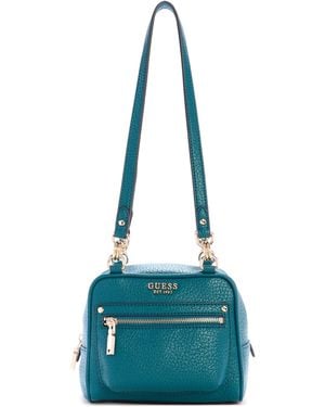 Guess Marsha Box Shoulder Bag - Blue