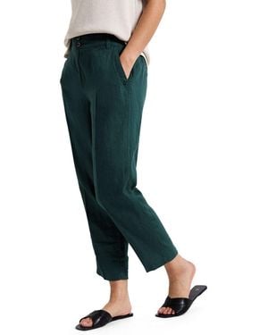 Street One A378743 Leinen-Chino im Casual Fit - Grün