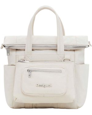 Desigual Basic Modular Backpack Cream White - Blanc
