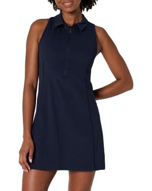 Amazon Essentials Active Formflex Buttery Soft Polo-Tenniskleid mit integriertem BH und Shorts - Blau