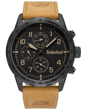 Timberland Campton orologio Uomo Analogico Al quarzo con cinturino in Pelle di vitello TDWGF0055403 - Nero