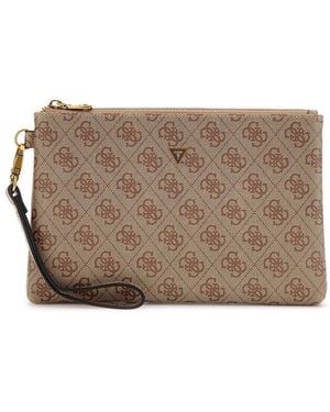 Guess Hull Medium Pouch - Brown