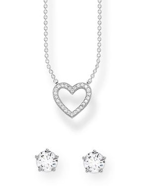 Thomas Sabo 051-14-L45v - Set di gioielli da donna in argento Sterling - Bianco