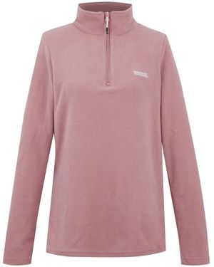 Regatta S Sweethart Half Zip Fleece Lightweight Quick Dry Winter Layer Top - Pink