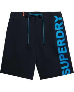 Superdry S Classic 19" Logo Board Shorts - Blue