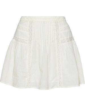 Superdry Minirock mit Spitzenbesatz Ecru 38 - Weiß