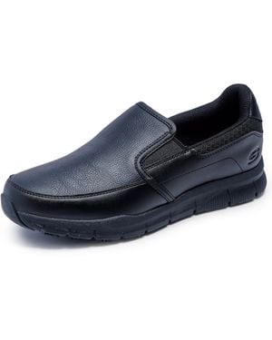 Skechers For Work Nampa-Groton Food Service Shoe,Black - Blu