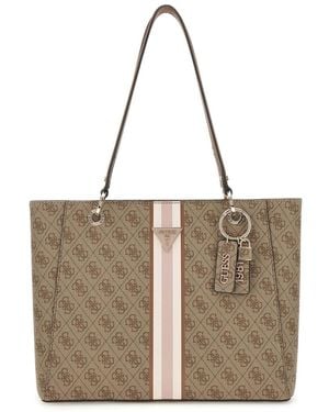Guess Borsa donna Noelle tote a spalla latte logo B25GU189 SS787925 Grande - Marrone
