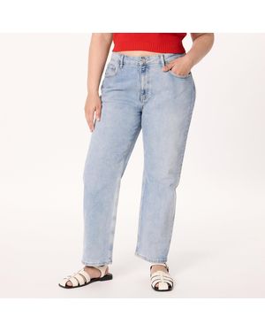 The Drop Janine Slim Straight Leg Jeans - Blau