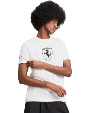 PUMA Ferrari Race Tonal Big Shield Short Sleeve T-shirt 2xl White