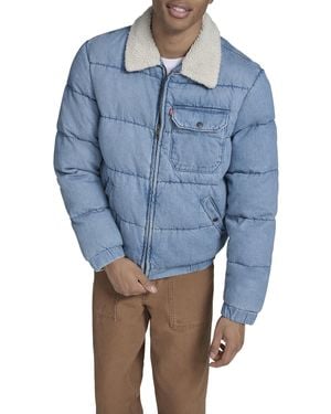Levi's Quilted Depot Jacket With Sherpa Collar - Blue