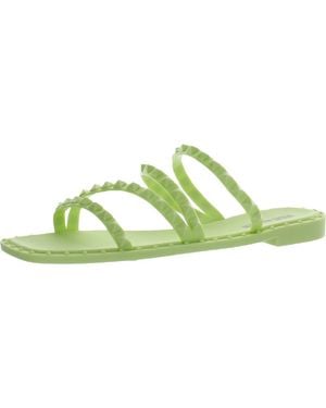 Steve Madden Skyler Studded Manmade Flat Sandals - Green