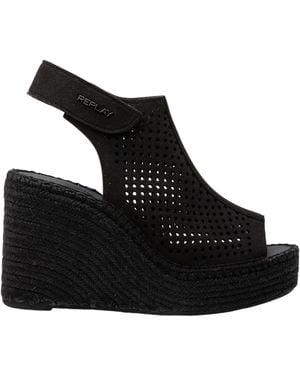 Replay Jess Perf Wedge Sandal - Black