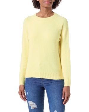 Vero Moda Vmdoffy Ls O-neck Blouse Ga Noos - Yellow