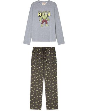 Women'secret Pijama de ga Pantalón Largo Colección Autumn - Blanco