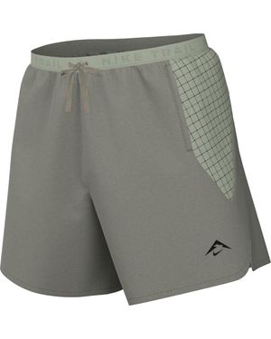 Nike Trail Dri-fit Laufshorts Mit Integriertem Slip Für Herren - Grey