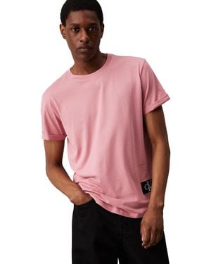 Calvin Klein Jeans Badge Turn Up Sleeve J30j323482 - Rosa