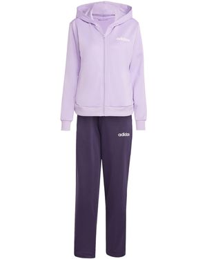 adidas Essentials Linear Tracksuit - Paars