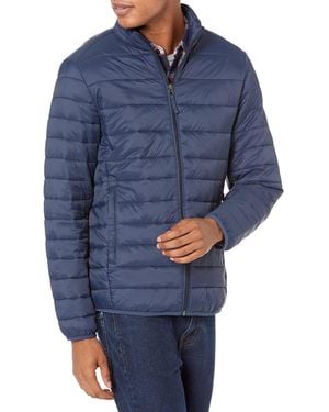 Amazon Essentials Packable Lightweight Water-resistant Puffer Jacket - Blue