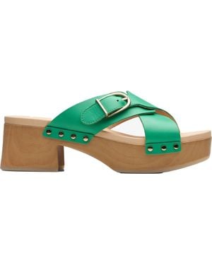 Clarks Women's Sivanne Walk Wedge Sandal - Green