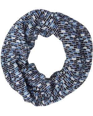 S.oliver Viskose-Snood mit abstraktem Artwork - Blau