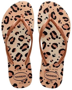 Havaianas 4103352 Flip Flops 6-7 Brown - Metallic