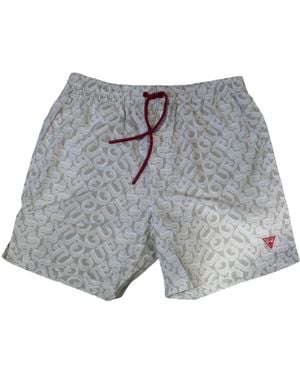 Guess Badehose Short Swimtrunk Medium AOP F4GT06WG2A2 - Grau