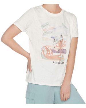 Skechers T-Shirt aerografo Maglietta - Bianco