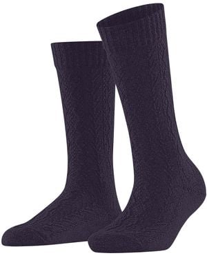 FALKE Modish Fest W So Wolle Viskose Kaschmir einfarbig Socken - Blau