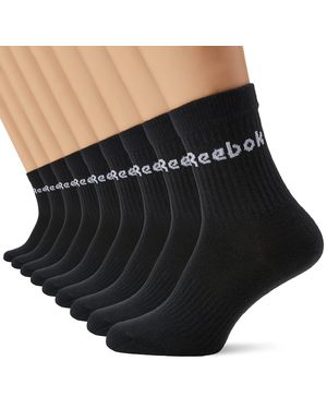 Reebok Act Core Mid 9 Pairs Crew Calzini a Cerchio - Nero