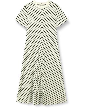 Tommy Hilfiger Modern F&f Midi Jurk Ww0ww44547 - Wit
