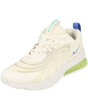 nike air max 270 react eng sneakers in white and yellow