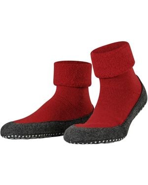 FALKE Hausschuh-Socken Cosyshoe M HP Wolle rutschhemmende Noppen 1 Paar - Rot