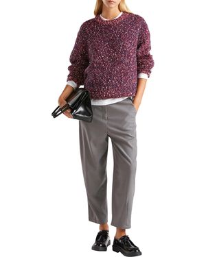 Benetton Maglia G/C M/L 116NU108M Maglione - Viola