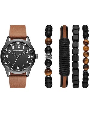 Skechers Analog Quarz Uhr mit Polyurethan Armband SR9065 - Schwarz