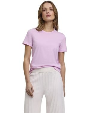 FALKE T-Shirt Basic Round Neck W S/s Sh Baumwolle weich Kurzarm bequem sehr leicht 1 Stück - Lila