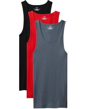 Calvin Klein 's 3 Pack Cotton Tank Tops - Red