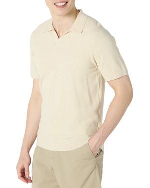 Amazon Essentials Regular-fit Short-sleeved Knit Polo Sweater - Natural