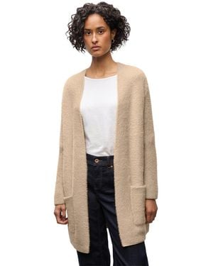 Street One 2515401 Langer Federgarn Cardigan - Weiß