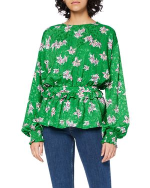 FIND Shirring Waist Frill Floral - Verde