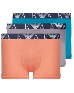 Emporio Armani 3-Pack Trunk Badehose - Blau