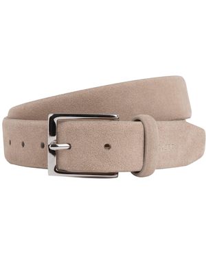 Hackett Suede Feather Edge Belt - Black