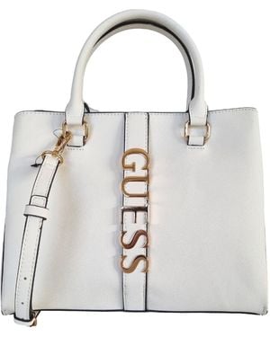 Guess Borsa a mano + tracolla da donna in ecopelle SA924306 bianco