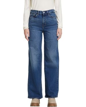 Esprit Retro-Jeans mit weitem Bein - Blau