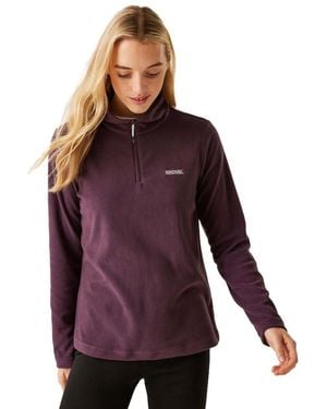 Regatta S Sweethart Soft Half Zip Walking Fleece Jacket Pullover - Viola