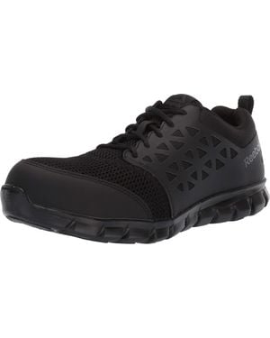 Reebok Work Men's Sublite Cushion Comp Toe Comfort Athletic Wo Black - 17 Wide